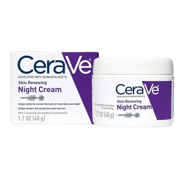 Cerave 4 In 1 Skincare Kit Night Cream, Sunblock, Cleanser & Serum, for Radiant Skin