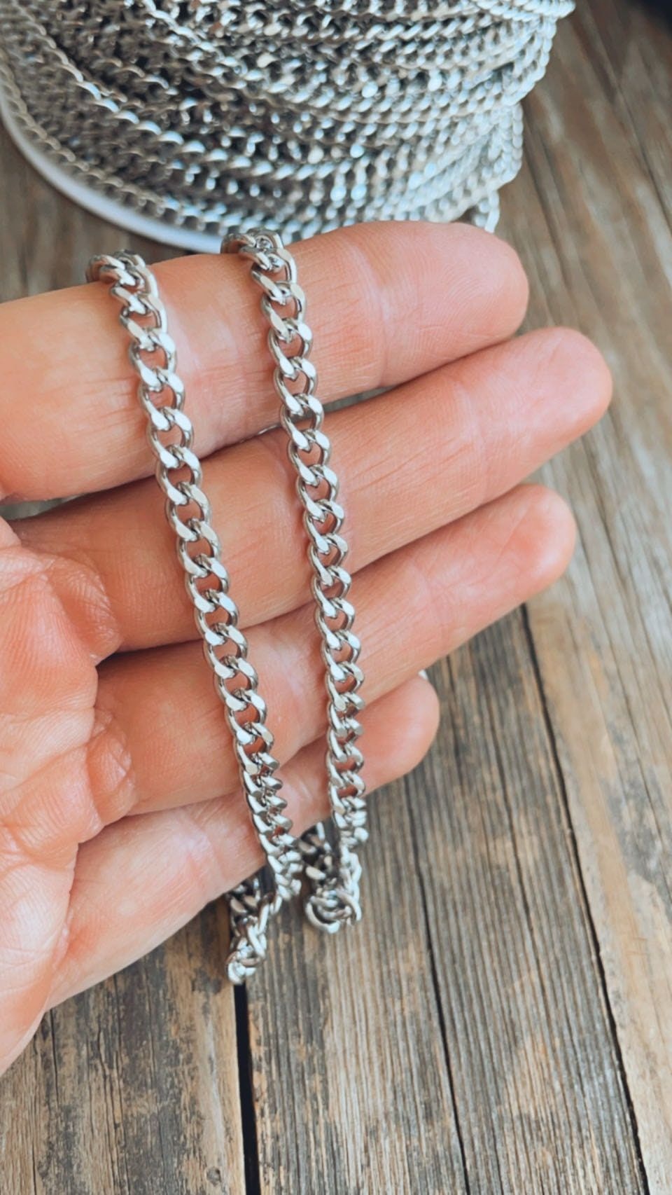 4mm Silver Figaro Link Neck Chain For Men