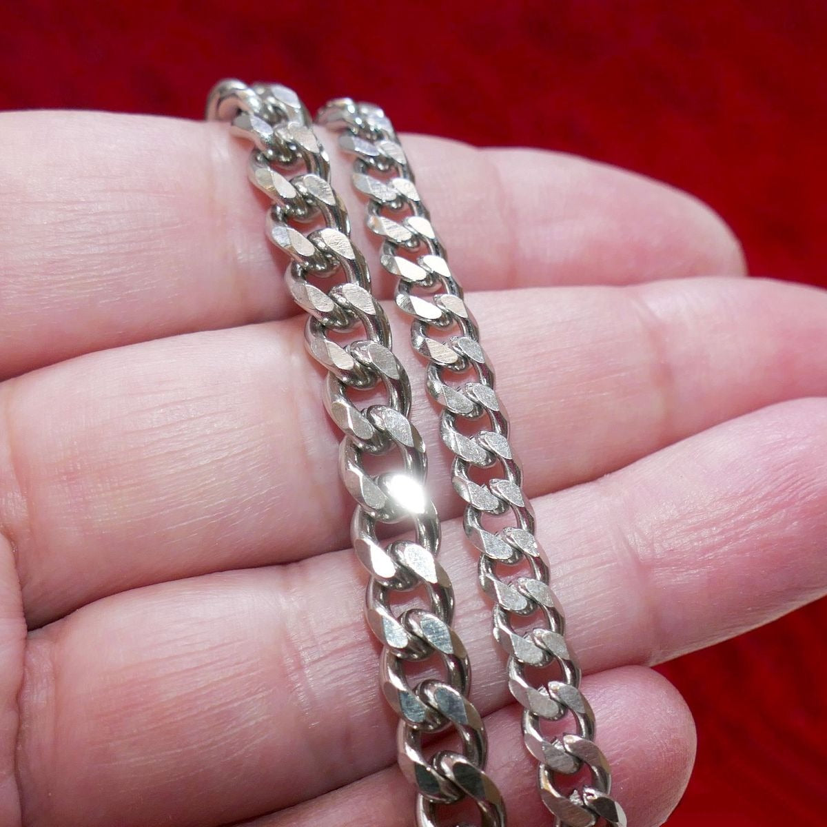 4mm Silver Figaro Link Neck Chain For Men