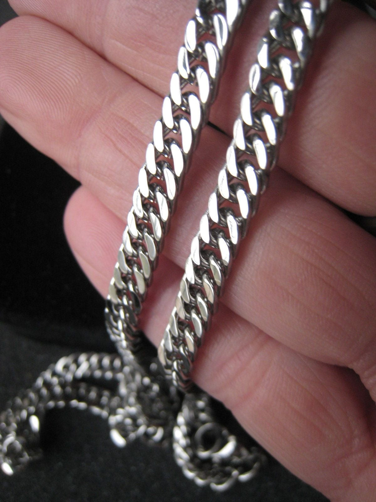 4mm Silver Figaro Link Neck Chain For Men