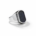 Men's Black Microstone Onyx Ring