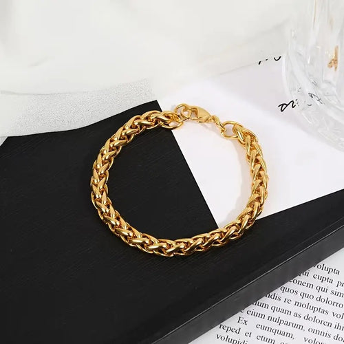 1K Gold Wheat Bracelet