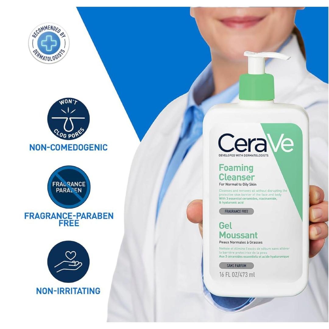 Cerave Smooth Texture Foaming Cleanser For All Skin Type – 236ml