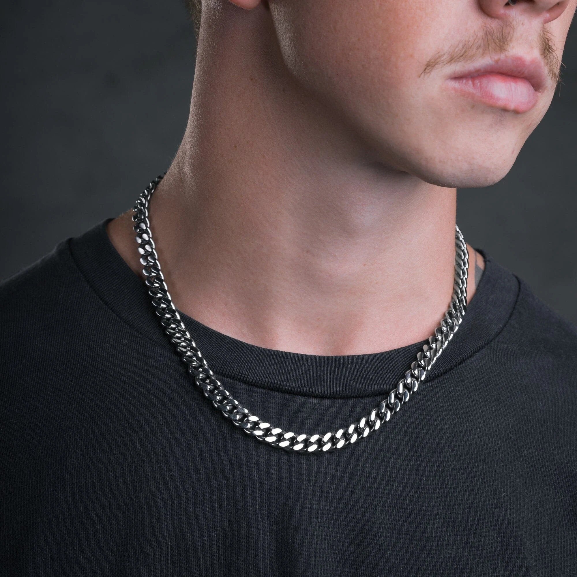 7mm Silver Curb Chain